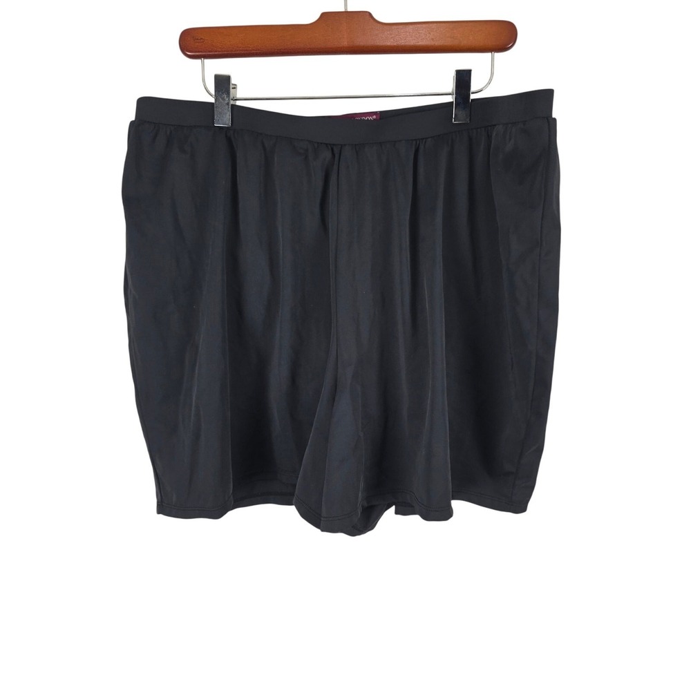 Jessica London Swim Shorts 18 Womens Plus Size Black‎ Pull On Beach Swimwear